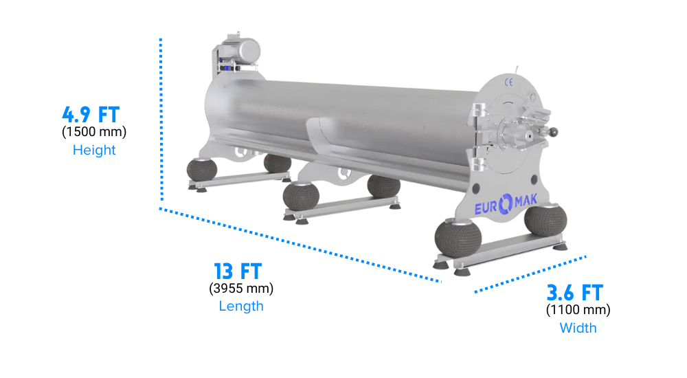 industrial carpet spinner machine in operation
