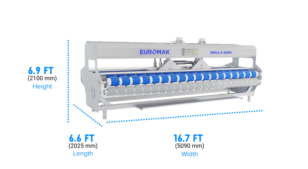 industrial rug vacuuming and packing machine for sale