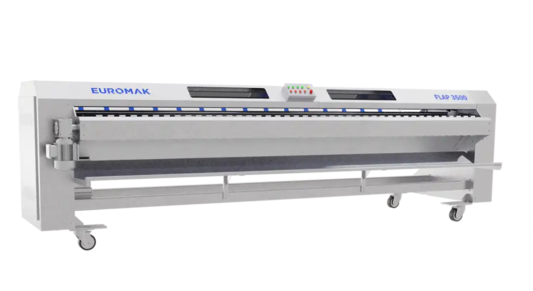 A gray Euromak Flap 3500 carpet rug duster machine with dual beating rollers and a vacuum system.
