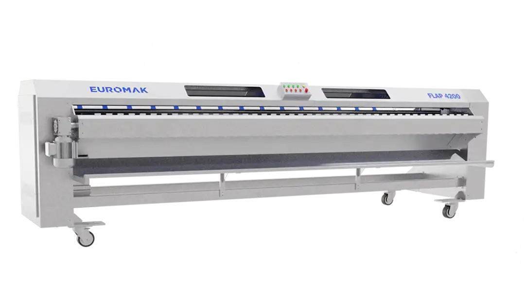 A professional carpet rug duster machine with a blue and white color scheme, designed for commercial use.