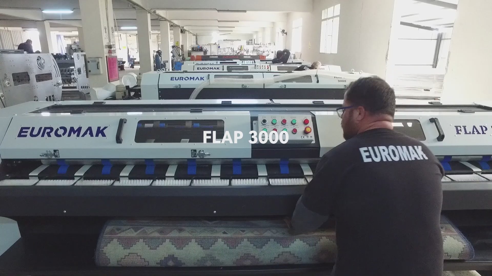 Load video: Rug dusting duster machine in action
