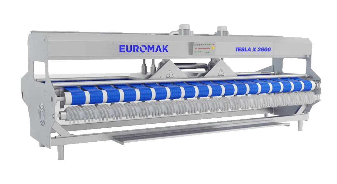 Automated rug packing system for commercial cleaners - preparing rug for packaging