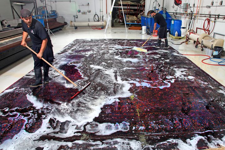 rug washing team